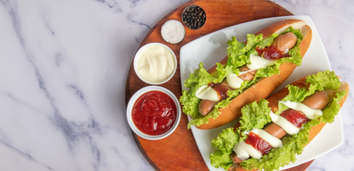 Hot Hounds Served with sauces